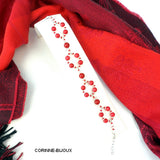 bracelet corail rouge et argent