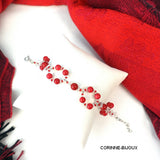 bracelet corail rouge et argent