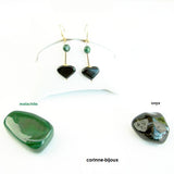 Corinne Lannel Bijoux - boucles d'oreilles plaqué or en forme de coeur