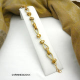 Bracelet cuir doré