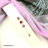 Broche épingle à chapeau violette fushia