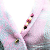 Broche épingle à chapeau violette fushia