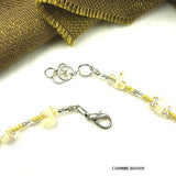 Collier en verre jaune