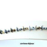Bracelet moderne argenté et doré