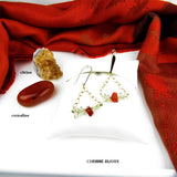 Corinne Lannel Bijoux - boucles d'oreilles  pendantes avec chaine plaqué or