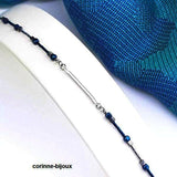 Bracelet métallisé bleu turquoise