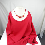 Collier roses rouges